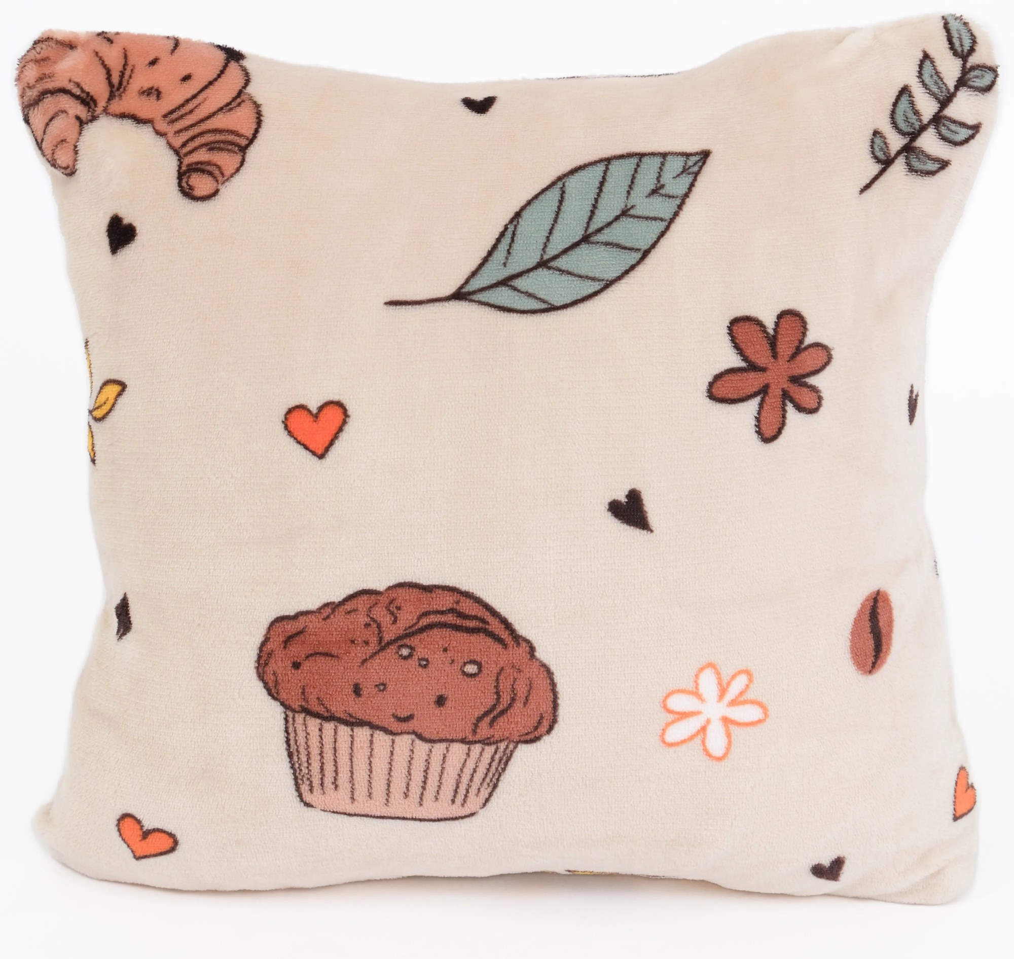 Obliečka na vankúš mikroplyš 40 × 40 cm – Jesenná káva