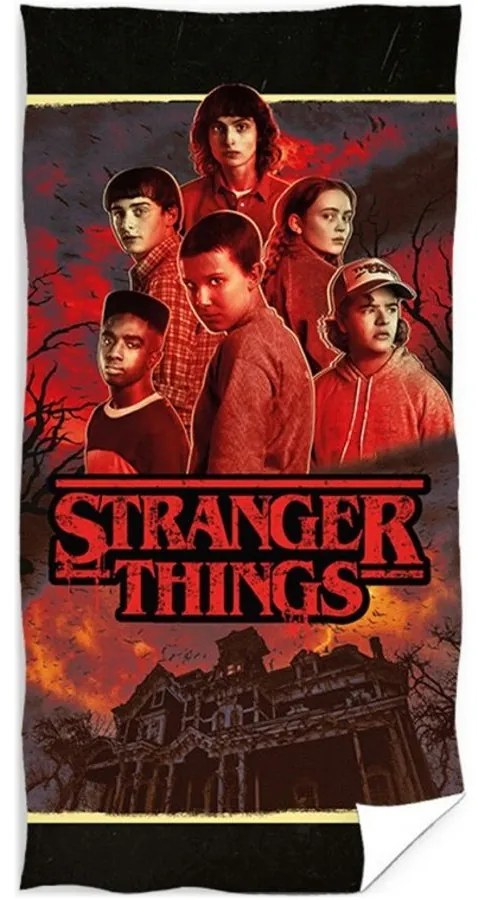 Bavlnená osuška Stranger Things - motív Season 4 - 100% bavlna, froté s gramážou 320 gr./m² - 70 x 140 cm