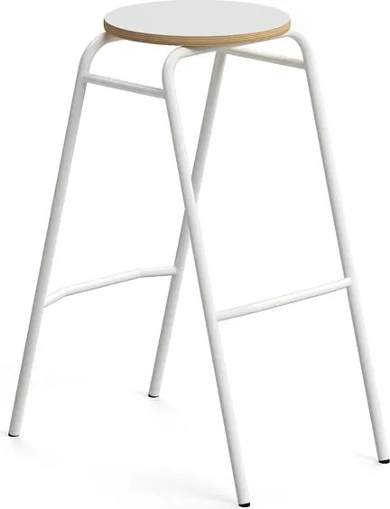 Barová stolička ALTUS, výška 790 mm, biela/šedá