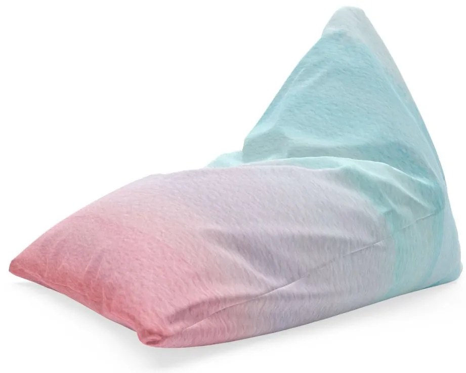Sedací vak Triangl cukrová vata, ružová / tyrkysová