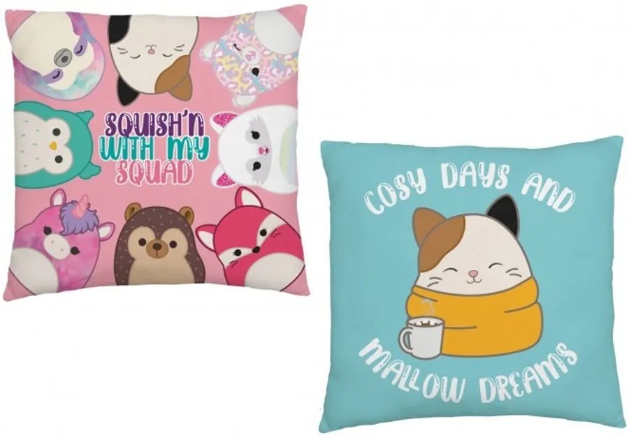 Obojstranný vankúš Squishmallows - 40 x 40 cm