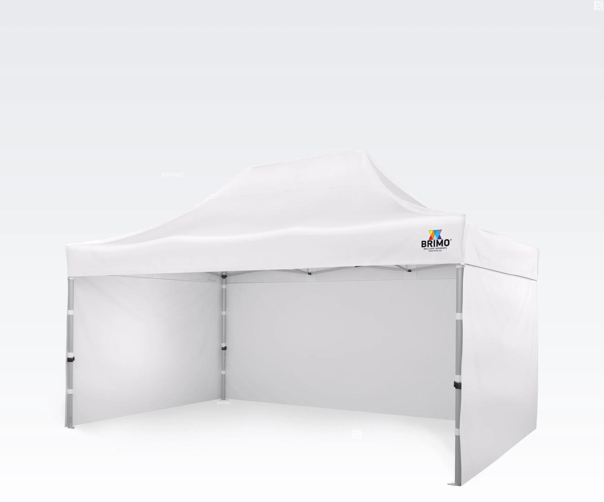 BRIMO Nožnicový altánok 3x4,5m - s 3 stenami - Biela 5