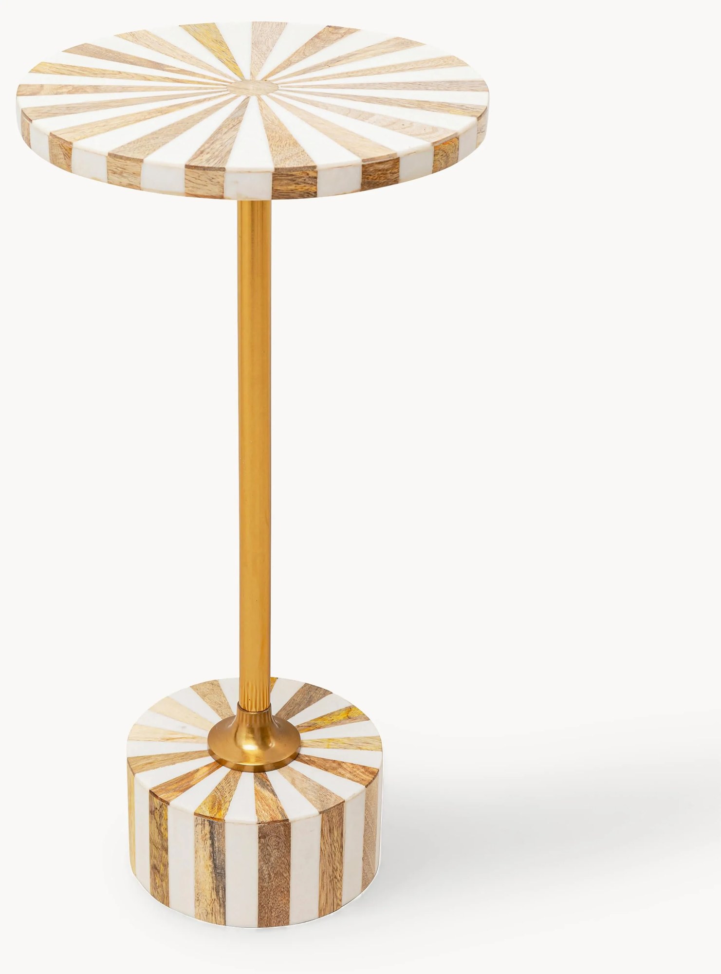 Ručne vyrobený okrúhly pomocný stolík Domero