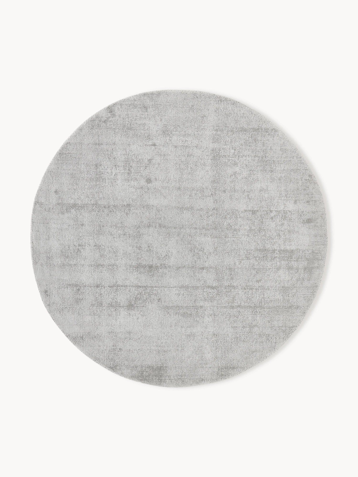 Okrúhly ručne tkaný koberec z viskózy Jane