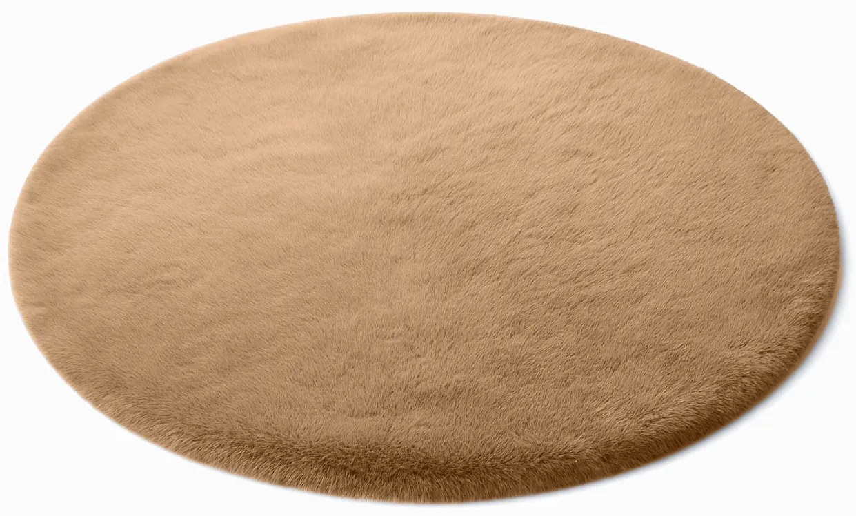 TZ Béžový okrúhly koberec Rabbit Rozmer: 120 cm