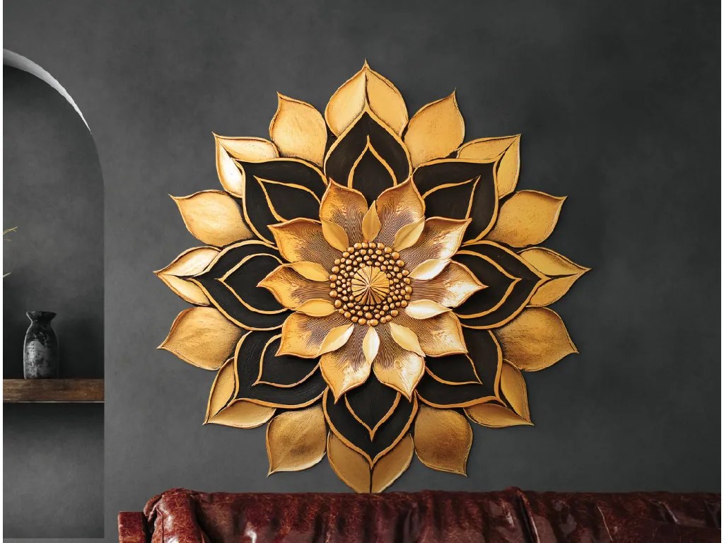 drevko | Kvetinová mandala Zlatý dotyk 45 x 445 cm