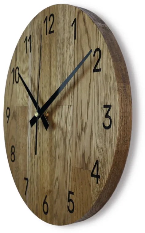 Minimalistické dubové nástenné hodiny, tichý quartzový pohon, moderná dekorácia I SENTOP MAS002-akcia20