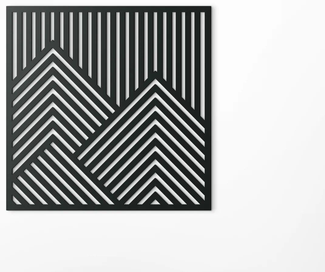 drevko Moderný obraz Vrcholovka Rozmer obrazu: 32,5 x 32,5 cm, Farba dekorácie: Čierna