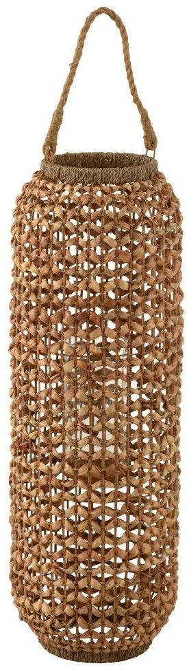 Veľká závesná lampáš z vodného hyacintu Lena - Ø 27 * 79 cm