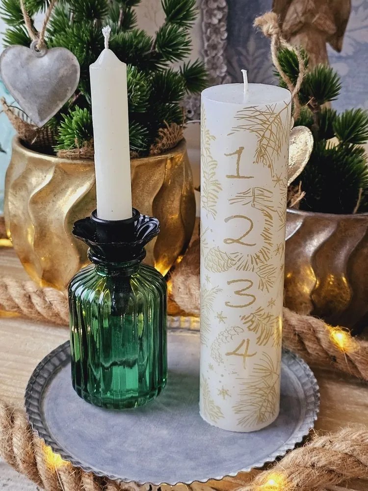 Zinkový antik plechový okrúhly podnos Dorié - Ø 19*1 cm