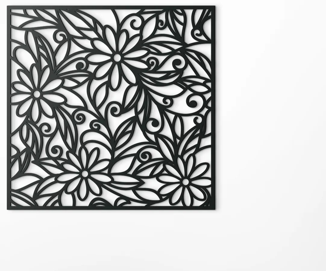 drevko Drevený obraz Margaréty Rozmer obrazu: 32,5 x 33 cm, Farba dekorácie: Čierna