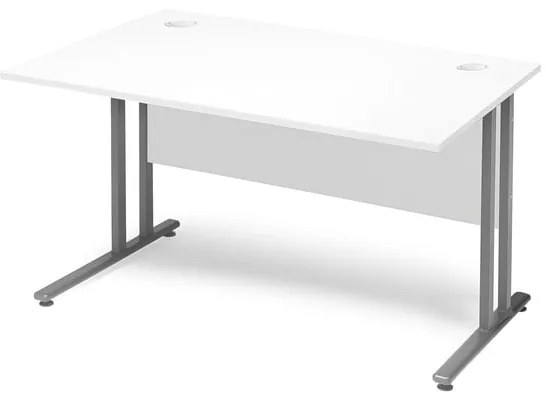 Kancelársky pracovný stôl FLEXUS, rovný, 1200x800 mm, biela