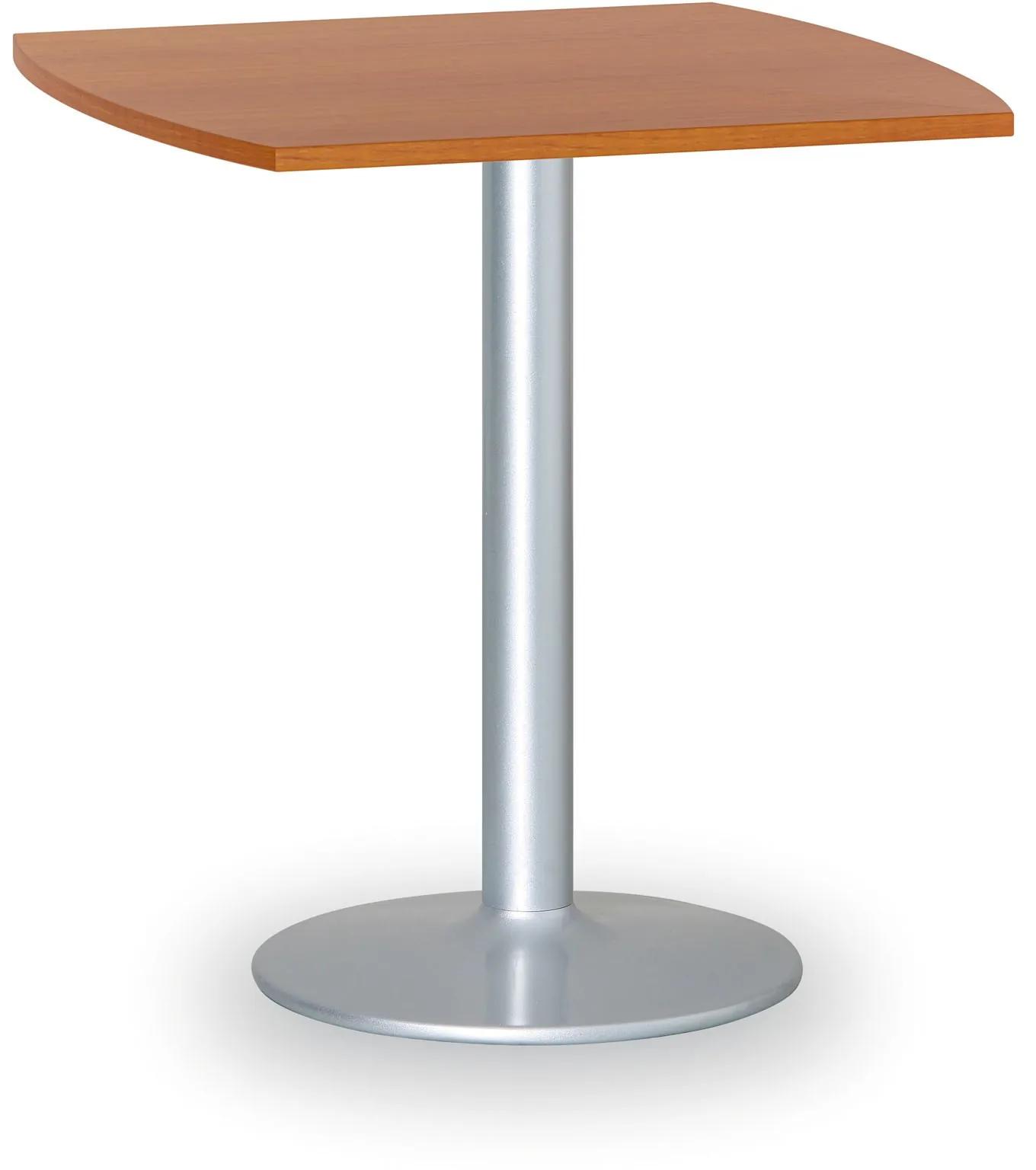 Konferenčný stolík FILIP II, 660x660 mm, sivá podnož, doska čerešňa