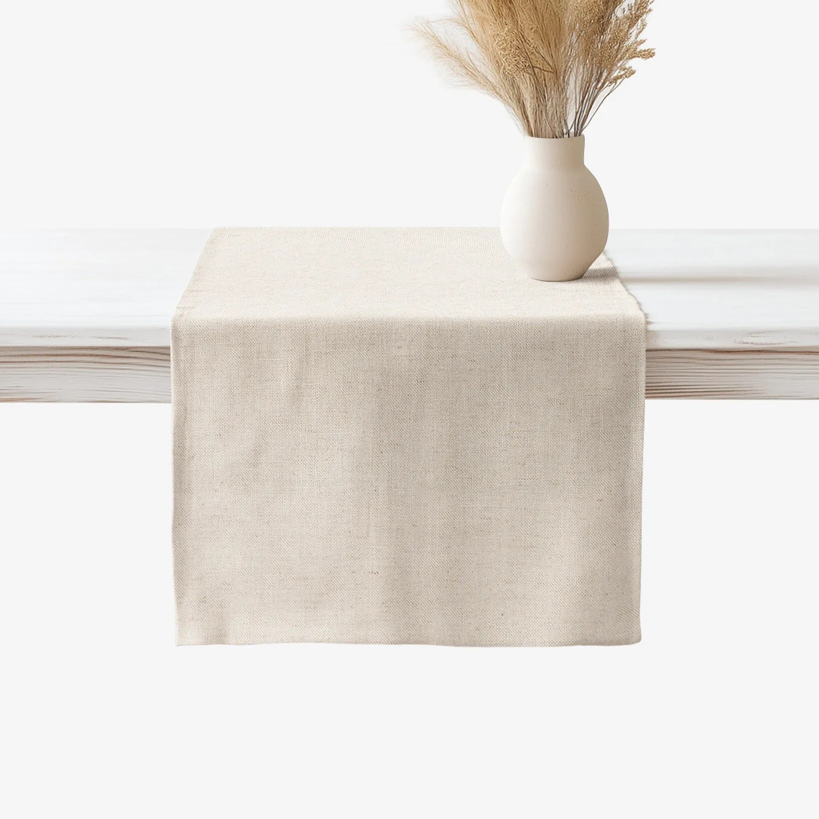 Goldea behúň na stôl z ľanovej zmesi - režný 35x120 cm
