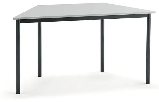 Stôl BORÅS TRAPETS, 1400x700x720 mm, biely laminát, antracit