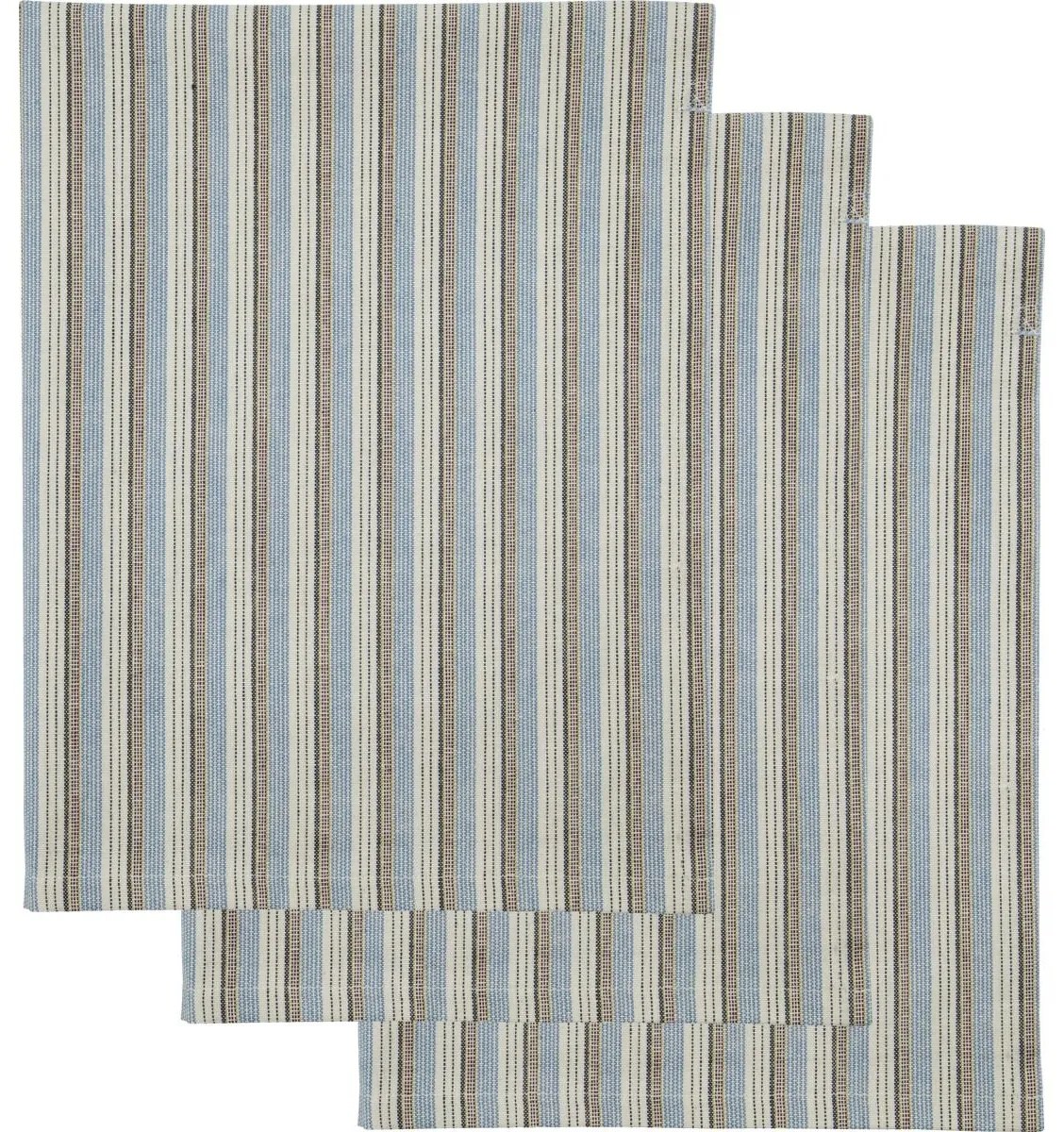 House Doctor Bavlnená utierka Cook Blue/Sand – set 3 ks