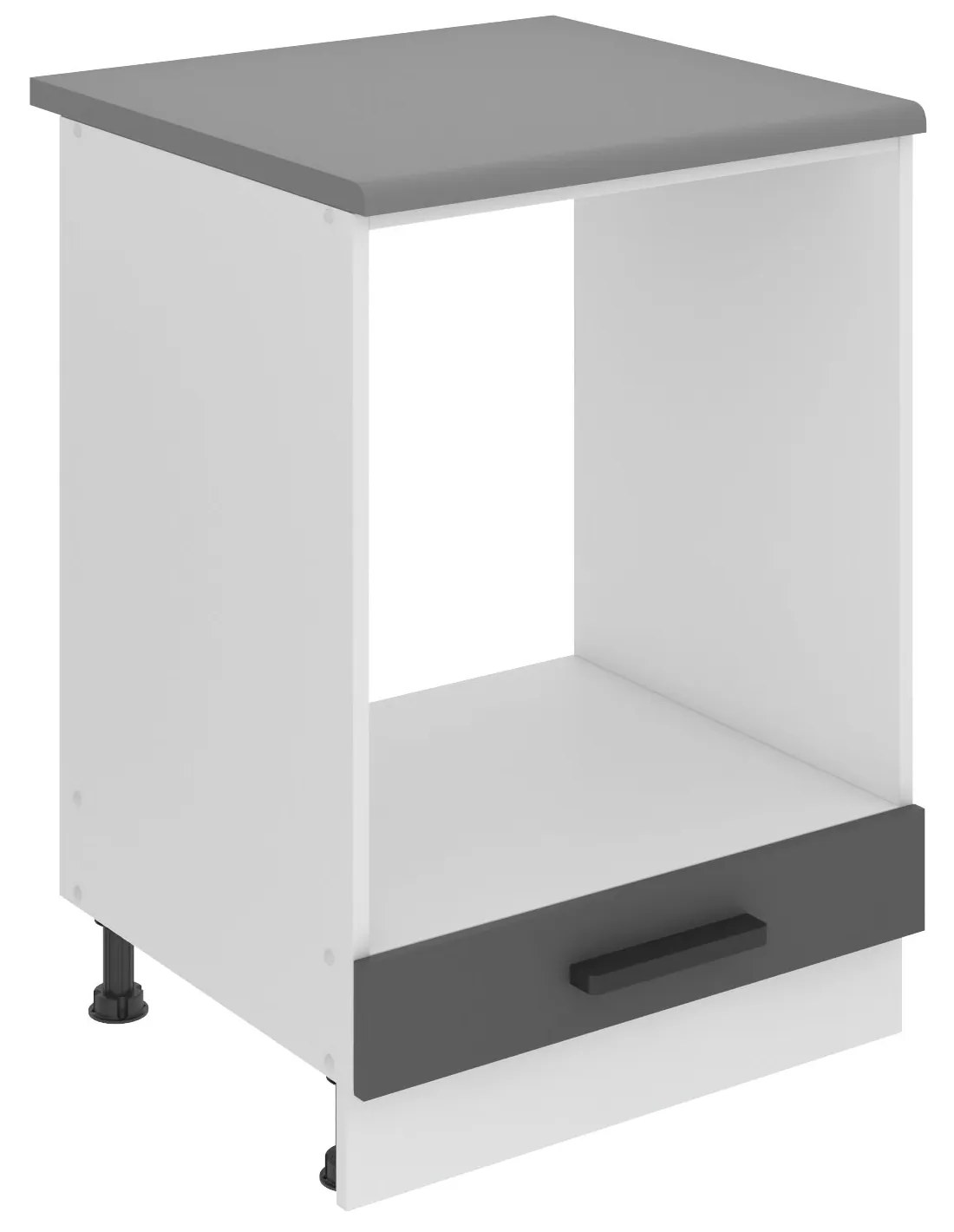 Kuchynská skrinka Belini Premium Full Version spodná pre vstavanú rúru 60 cm šedý mat s pracovnou doskou