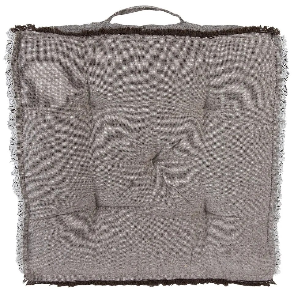 Vyšší šedý podsedák s uchom a krátkym štiepením Sally - 45*45*8 cm