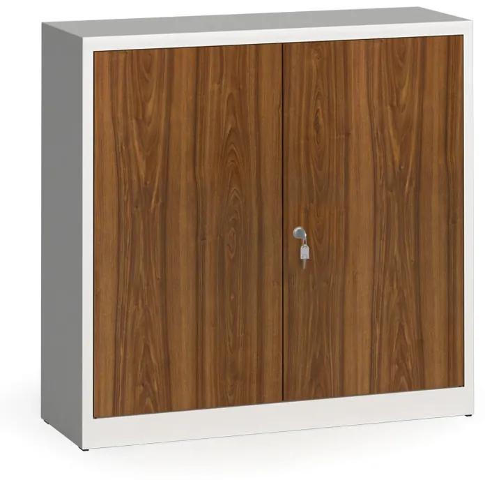 Alfa 3 Zvárané skrine s lamino dverami, 1150 x 1200 x 400 mm, RAL 7035/orech