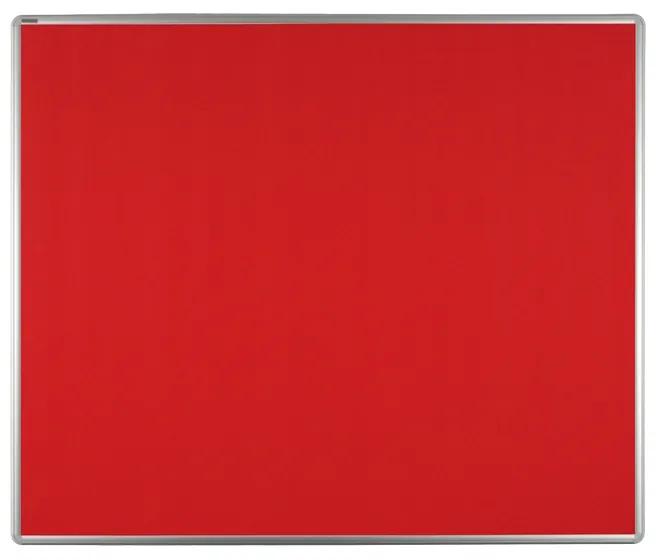 Textilná nástenka ekoTAB v hliníkovom ráme, 1200 x 900 mm, červená