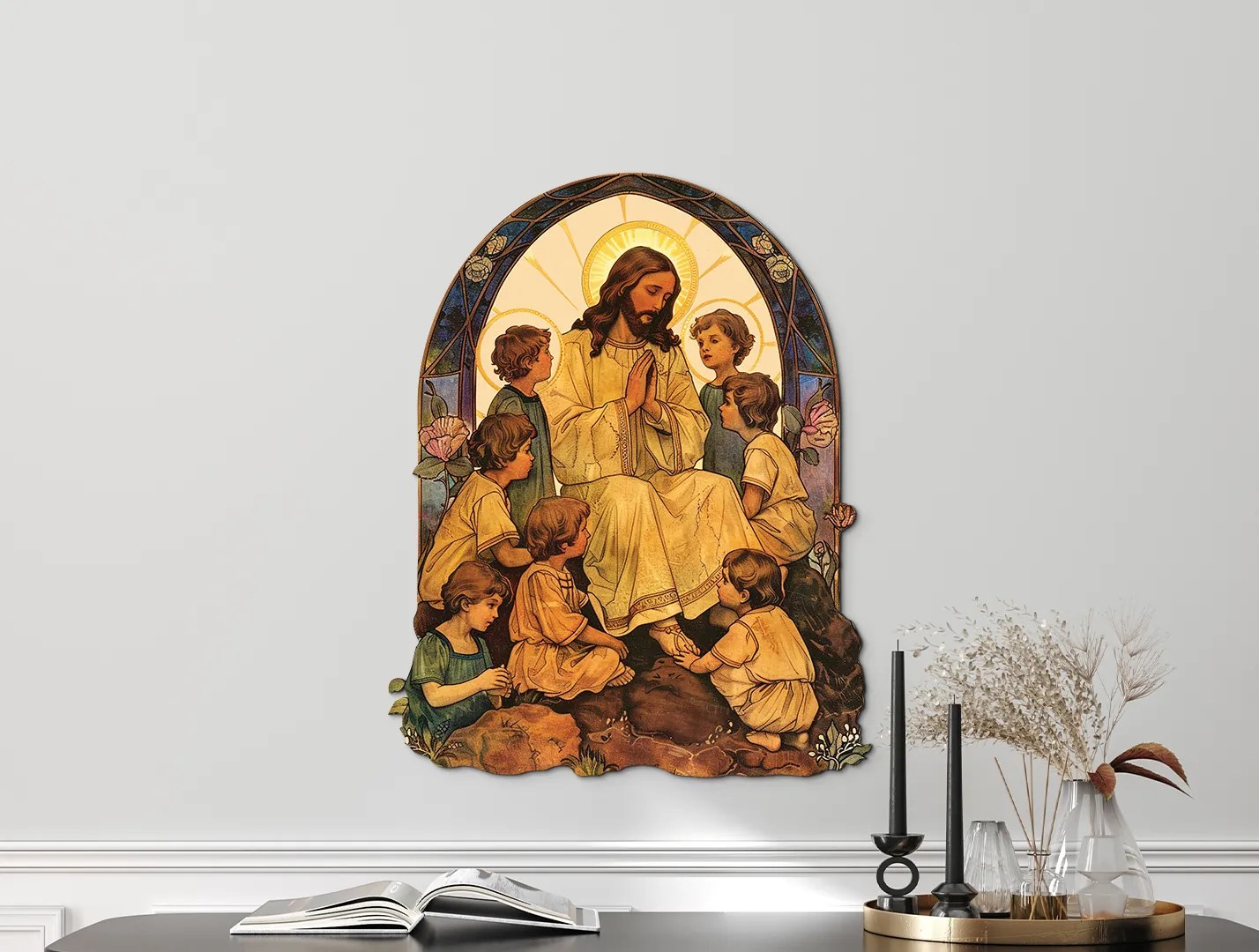 drevko | Obraz Nechajte maličkých prísť ku mne 60 x 48 cm