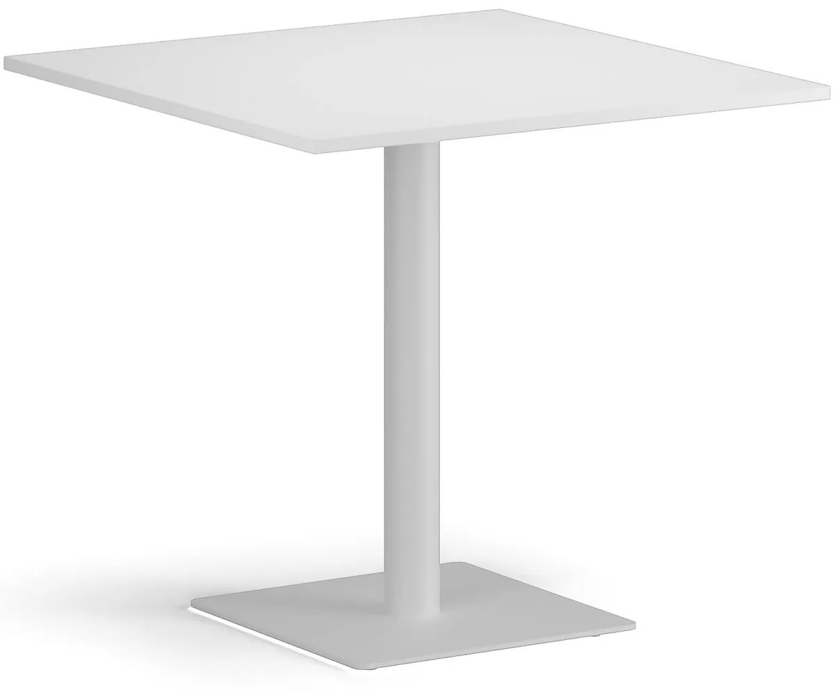 Konferenčný stolík ENZO, 80x80 cm, biela podnož, biela