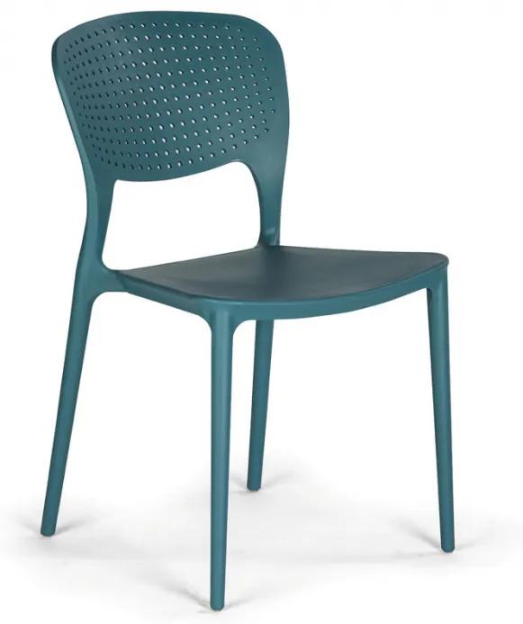 Plastová jedálenská stolička EASY II, modrá