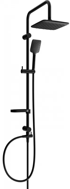Mexen sprchový set X62 s hornou hlavicou 20x20 cm, čierna, 798626291-70