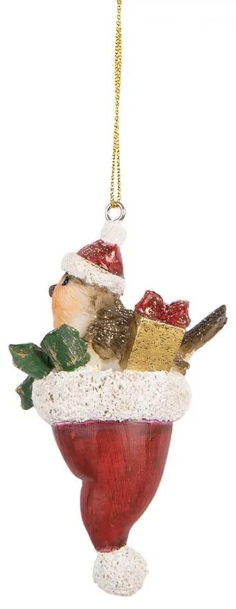 Béžová závesná dekorácia vtáčik v čepke - 5*3*9 cm Béžová závesná dekorácia vtáčik v čepke - 5*3*9 cm