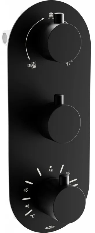 Mexen KAI - 3-VÝSTUPOVÁ PODOMIETKOVÁ SPRCHOVÁ BATÉRIA, čierna, 77603-70
