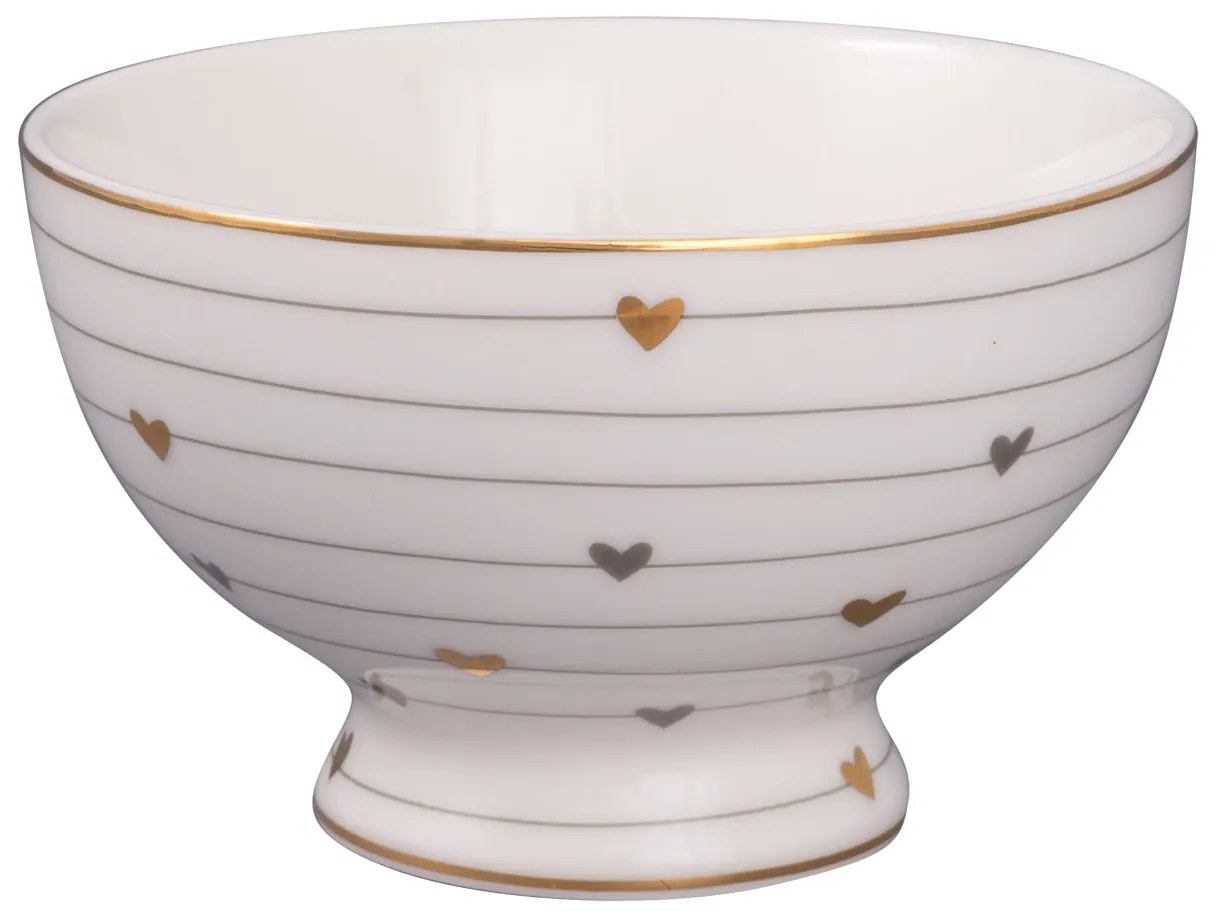 GREEN GATE Porcelánová miska Grace Grey 150 ml