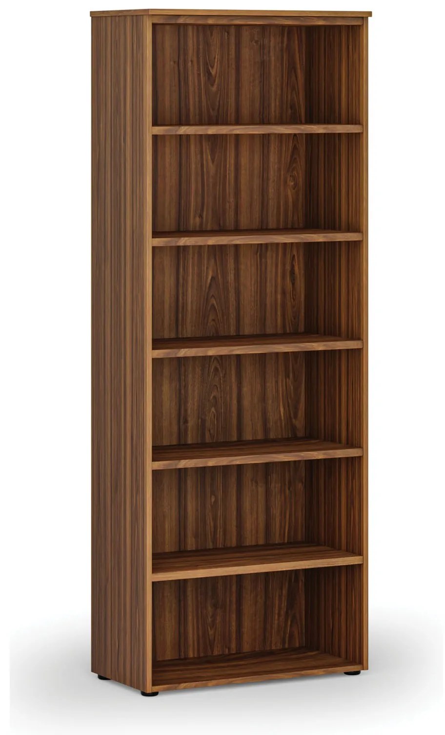 Kancelársky regál PRIMO WOOD, 800 x 420 x 2128 mm, orech