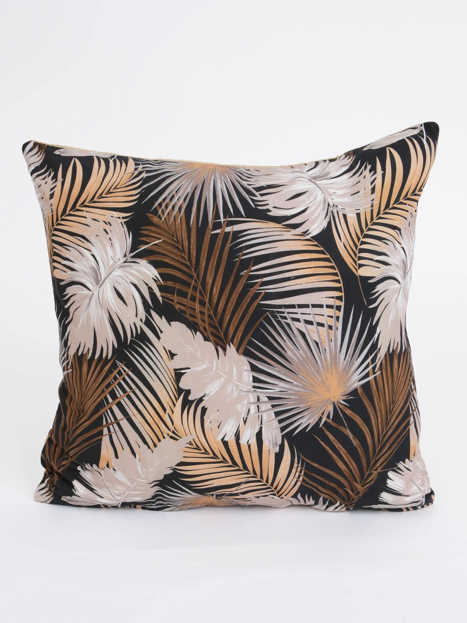 Bavlnená obliečka na vankúš Renforcé 40 × 40 cm - Taisa čierna/zlatá