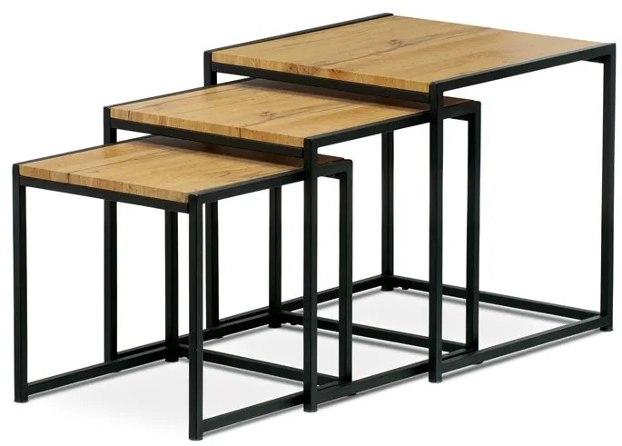 BONTEC Konferenčný stolík 45x45cm, mdf, divoký dub, AF-3003 OAK Farba: Prírodné