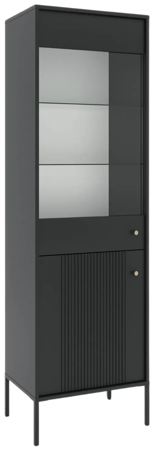 PROXIMA.store - Glamourová vitrína SOFT FARBA: čierna