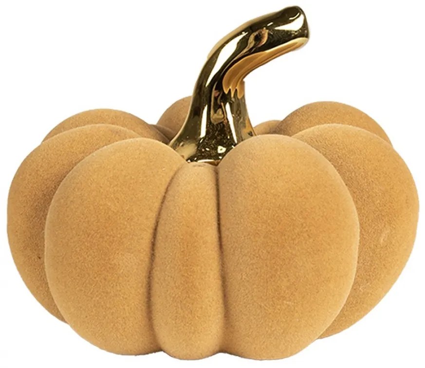Oranžová keramická dekorácia tekvice Pumpkin - Ø 15*12 cm