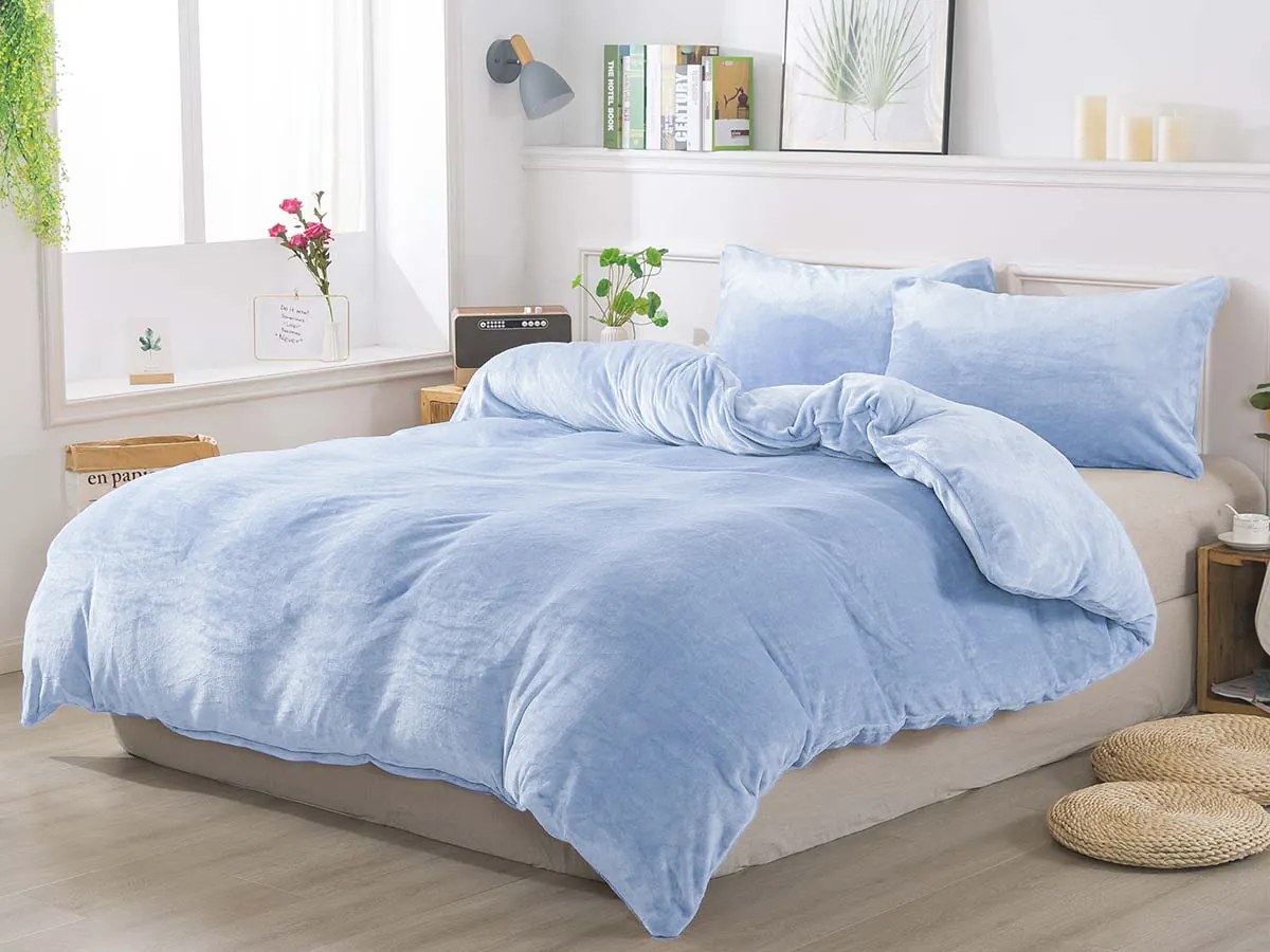 XPOSE® Mikroplyšové obliečky JORGA Exclusive - svetlo modré