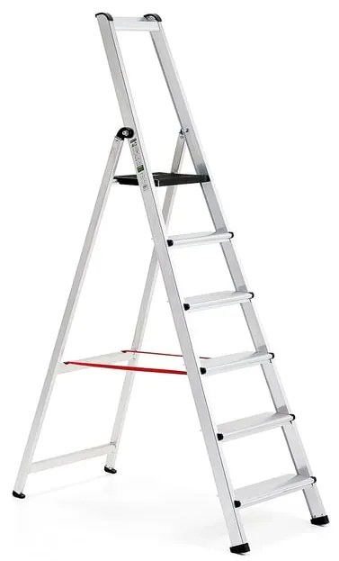 Skladací hliníkový rebrík UPWARD, 6 priečok, výška 1330 mm