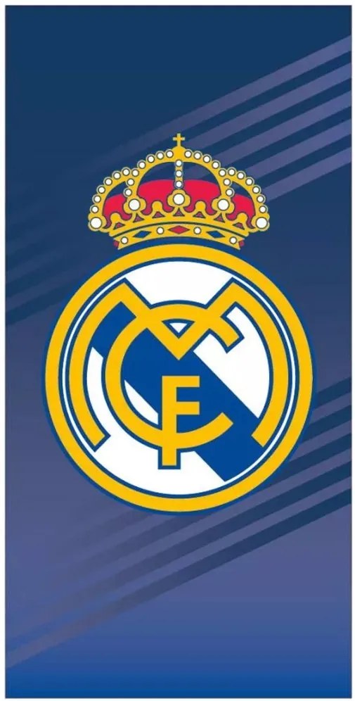 Futbalová osuška FC Real Madrid - motív El Escudo - 100% polyester (mikrovlákno) - 70 x 140 cm