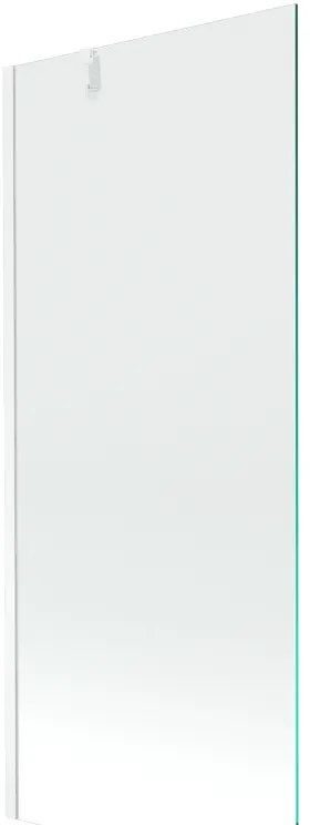 Mexen Next, vaňová zástena 1-krídlová 80 x 150 cm, fixné krídlo, 6 mm číre sklo, biely profil, 895-080-000-00-00-20