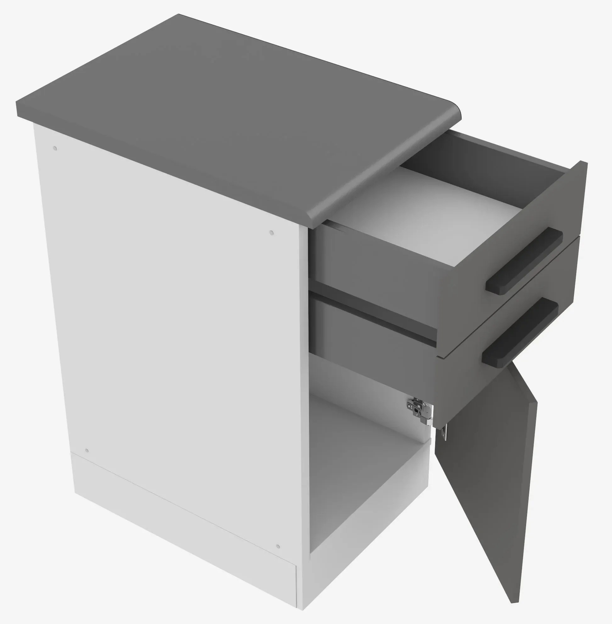 Kuchynská skrinka Belini Premium Full Version spodná so zásuvkami 40 cm šedý mat s pracovnou doskou