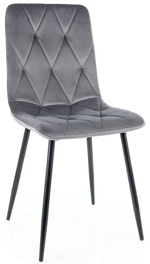 Jedálenská stolička Tom Velvet, sivá