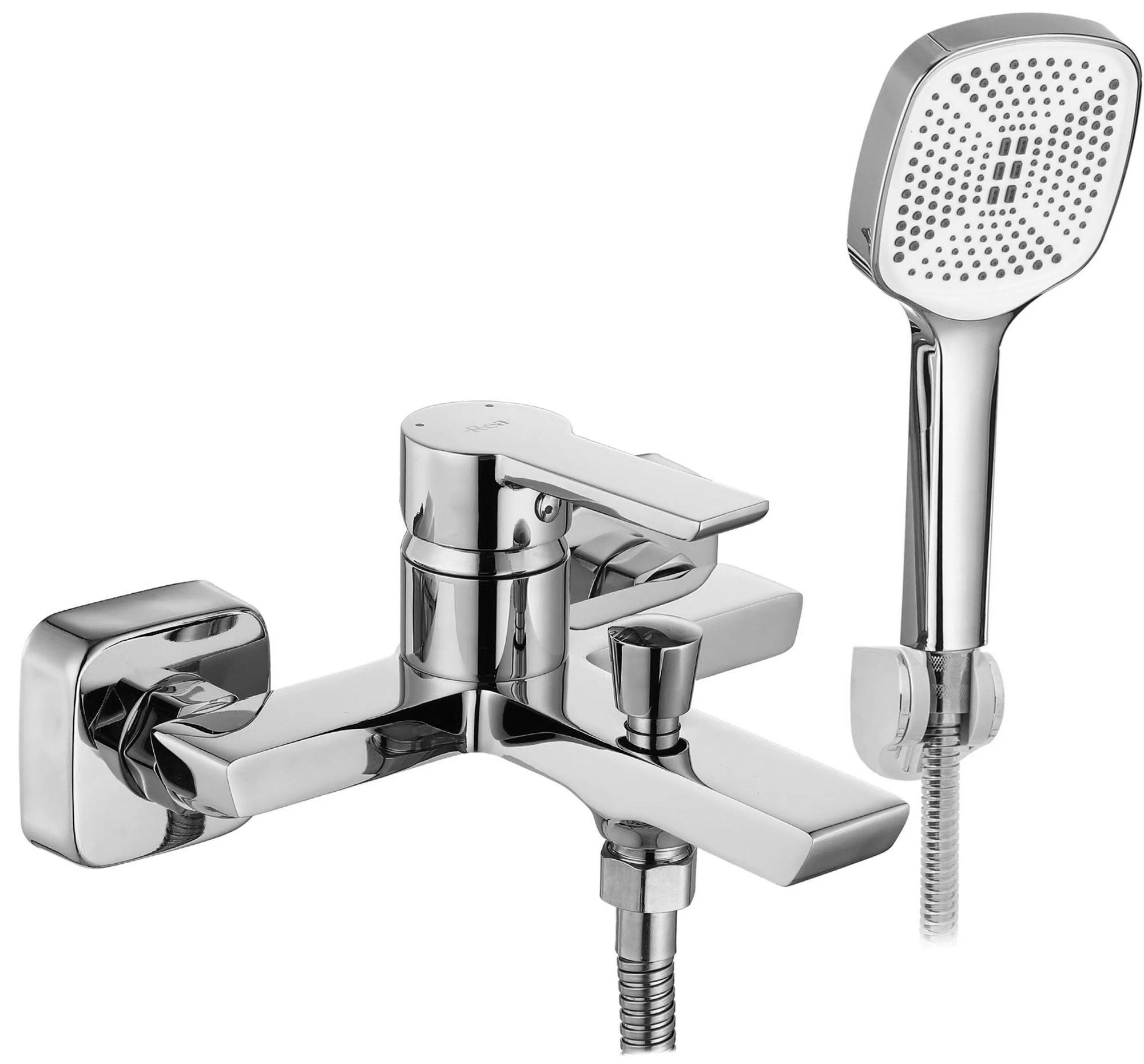 Rea Argus, vaňová batéria s ručnou bodovou sprchovou súpravou, chrómová, REA-B8743