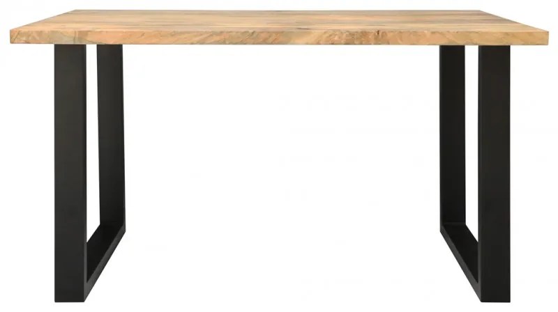 Jedálenský stôl s kovovými nohami 200x90 cm z mangového dreva Mango natural