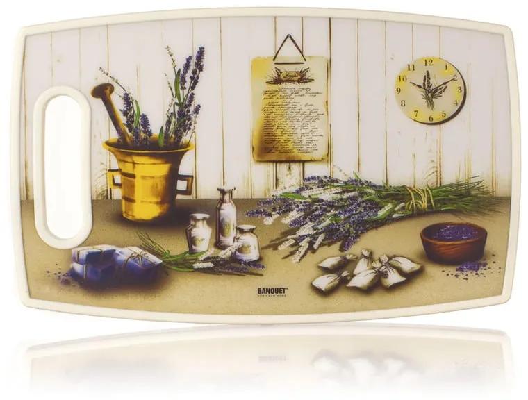 Banquet Plastová doska na krájanie LAVENDER 36 x 22 cm
