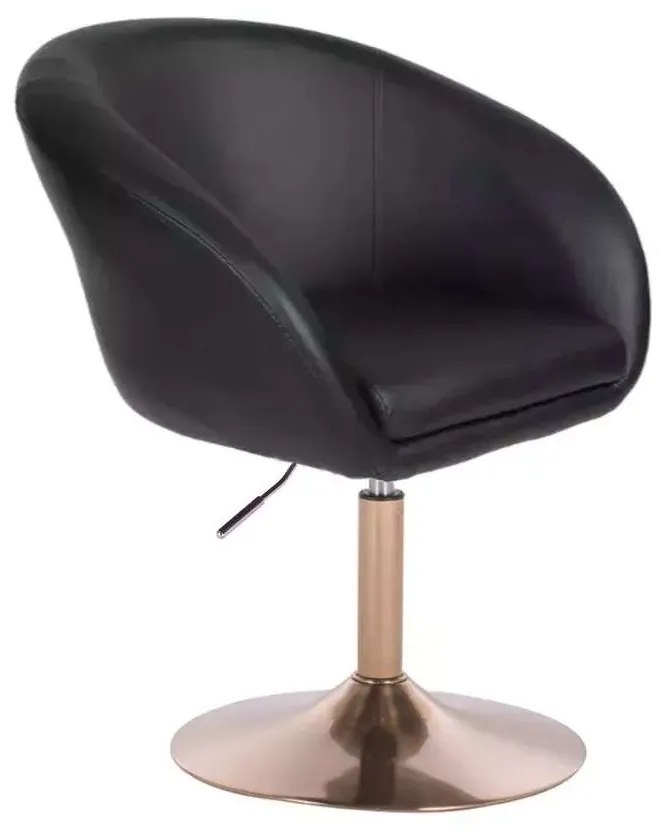 LuxuryForm DESIGN Stolička VENICE na zlatom tanieri - čierna