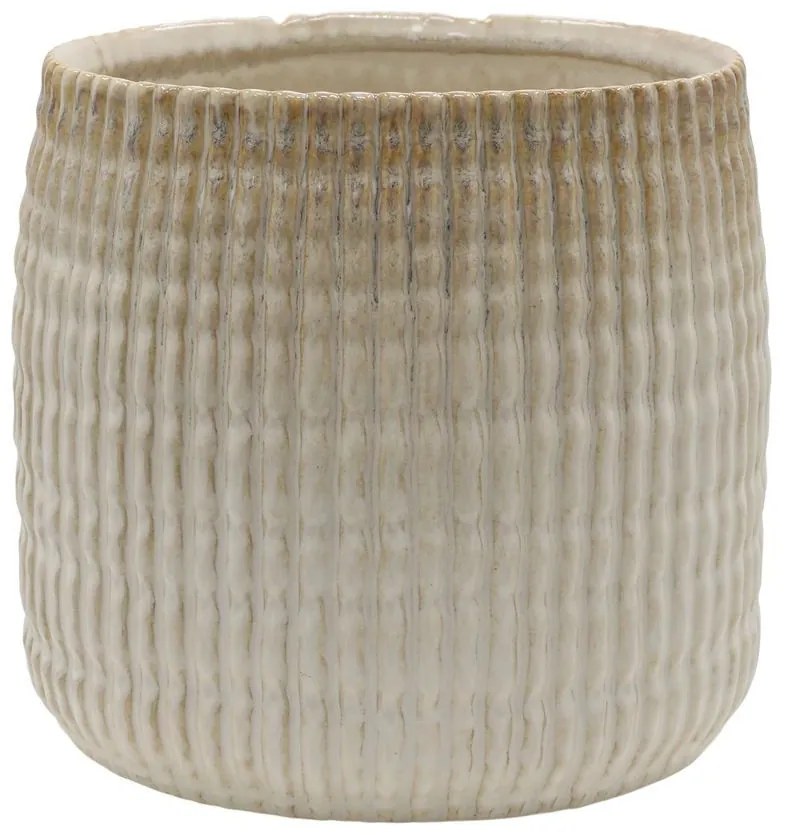 Latté obal na kvetináč s vrúbkovaným vzorom Gaston - Ø 19*17 cm