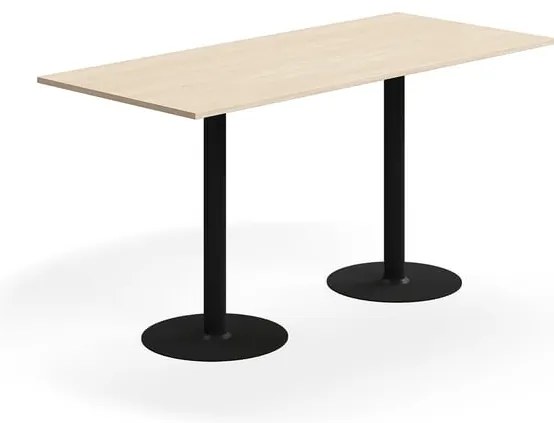 Barový stôl ALVA, 1800x800x900 mm, HPL, čierna/breza