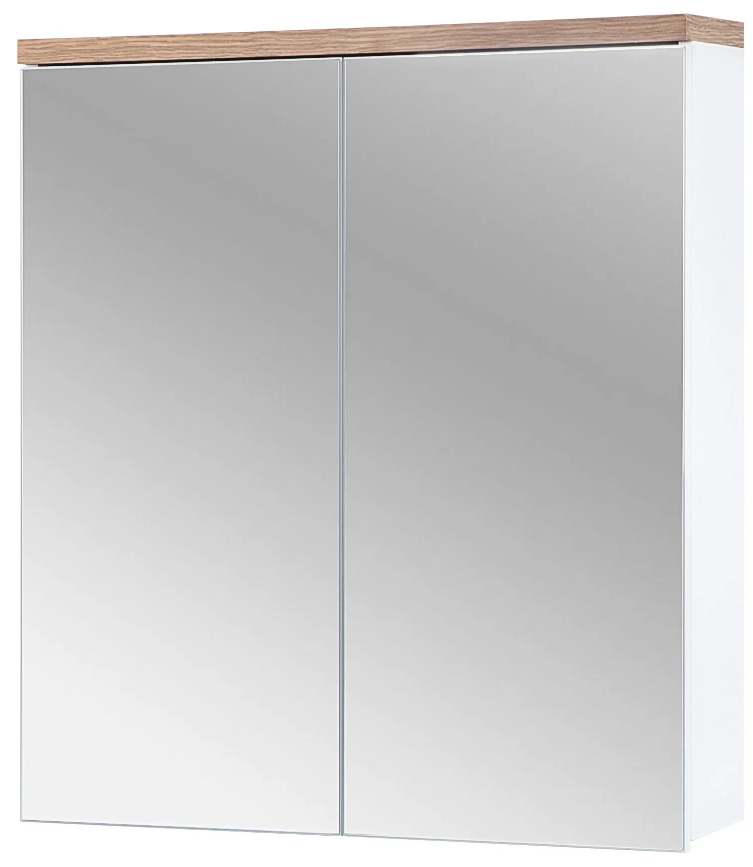 Kúpeľňová závesná skrinka BALI biela so zrkadlom 60 cm