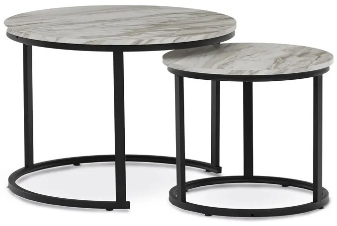 Autronic BONTEC Konferenčný stolík 70x70cm, mdf, divoký dub, CT-X7122 OAK Farba: Biela